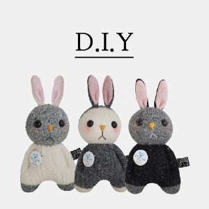 삑삑이 토끼 양말인형 키링 DIY (3 colors)